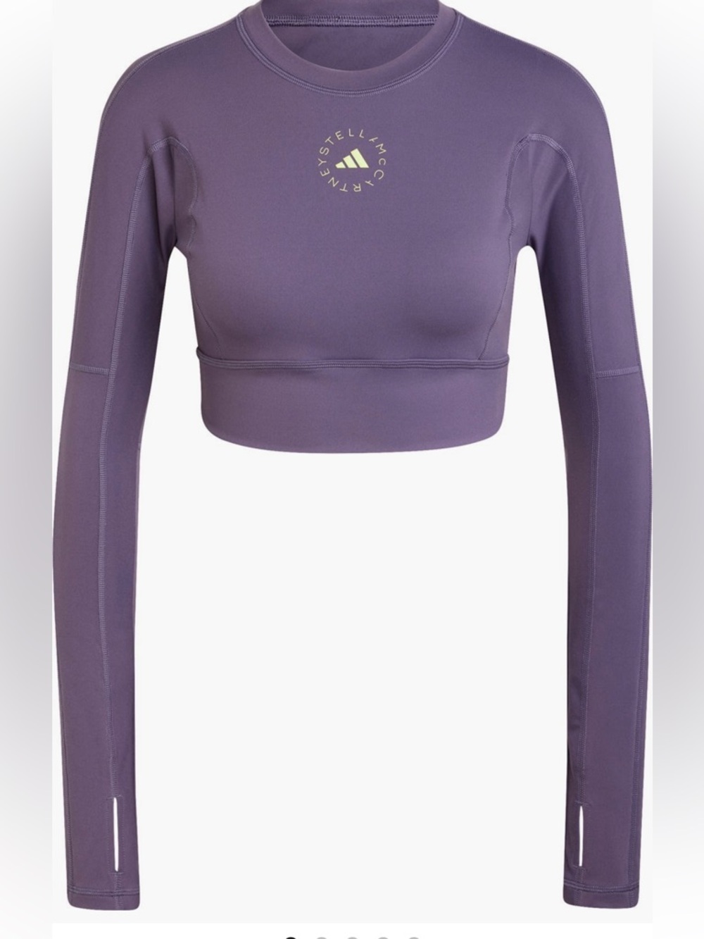 NWT adidas by Stella McCartney,  TST Long Sleeve Yoga Crop Top, M